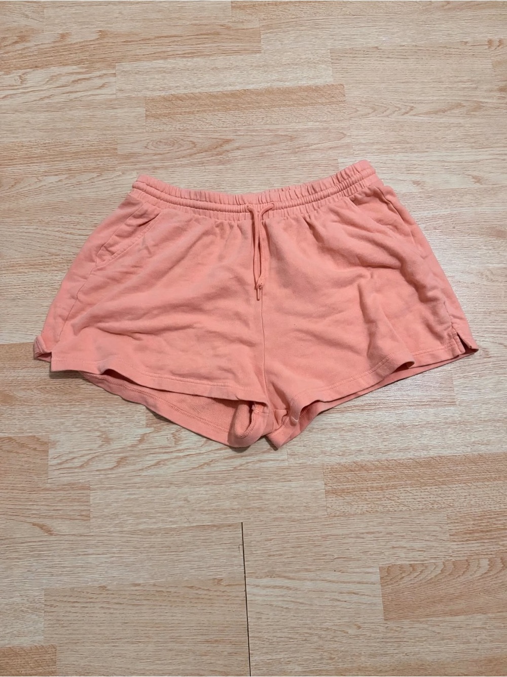 Old Navy Womens L Peach Coral Fleece Sweat Shorts
